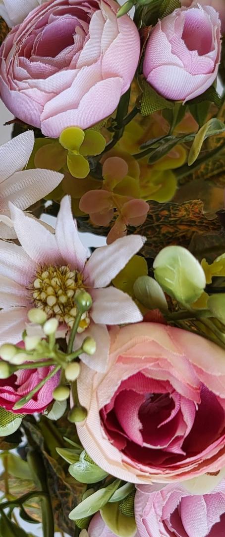 Buchet Artificial Ranunculus 12fire Roz inchisMix