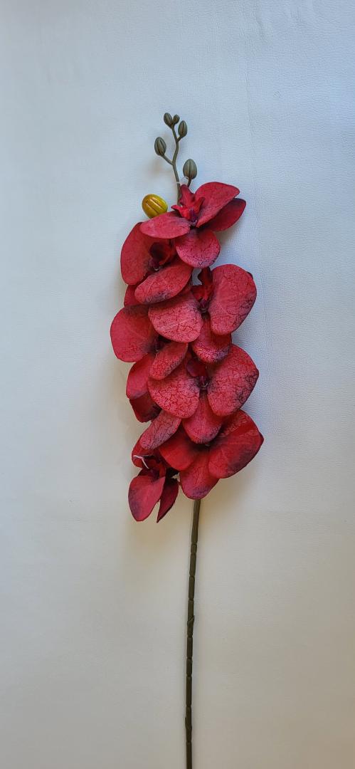 Orhidea Artificiala Textil Rosu