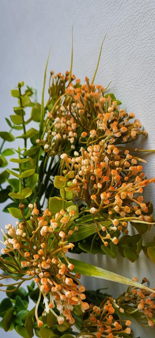 Buchet Artificial cu Bobite 7 fire Portocaliu