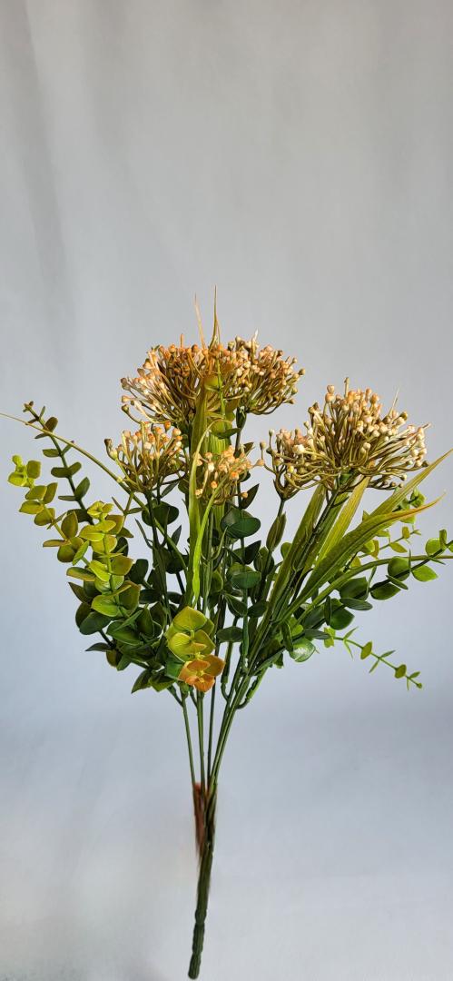 Buchet Artificial cu Bobite 7 fire Portocaliu