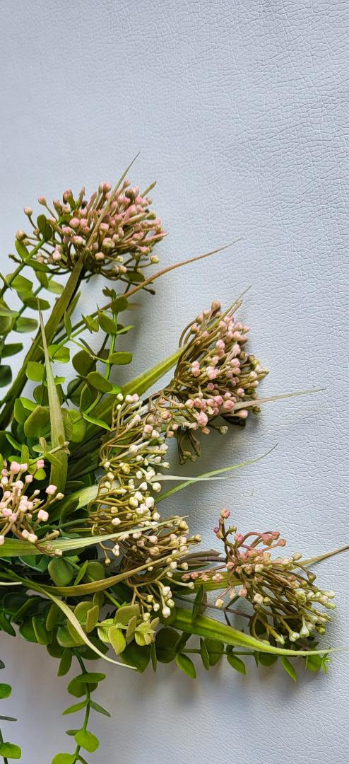 Buchet Artificial cu Bobite 7 fire Roz pal