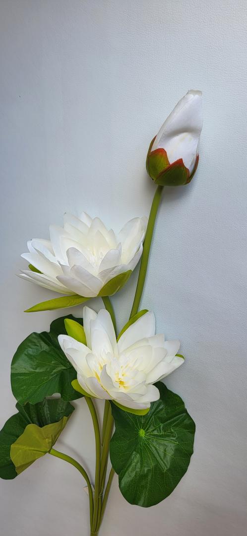 Floare Lotus Artificial Alb