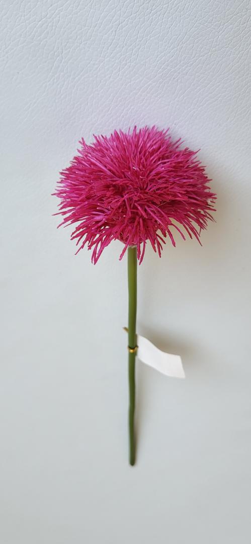 Floare artificial tija de pompon inaltime de 35cm