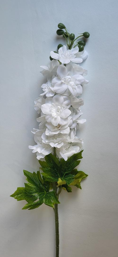 Delphinium Artificial 81cm Alb
