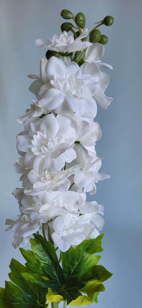 Delphinium Artificial 81cm Alb