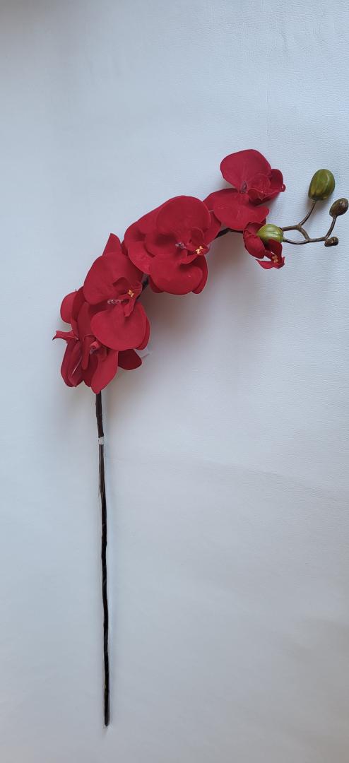 Orhidee Artificiala Catifelata Rosu