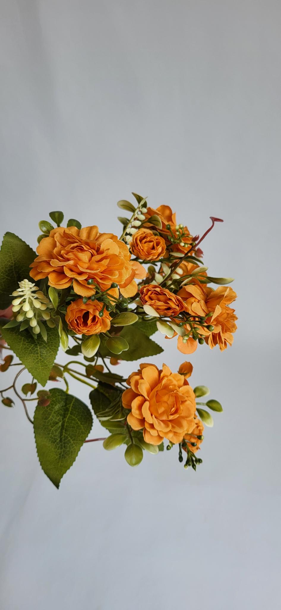 Buchetel Artificial Crizantema Portocaliu