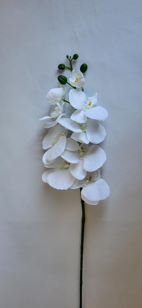 Orhidea Artificiala Textil Alb