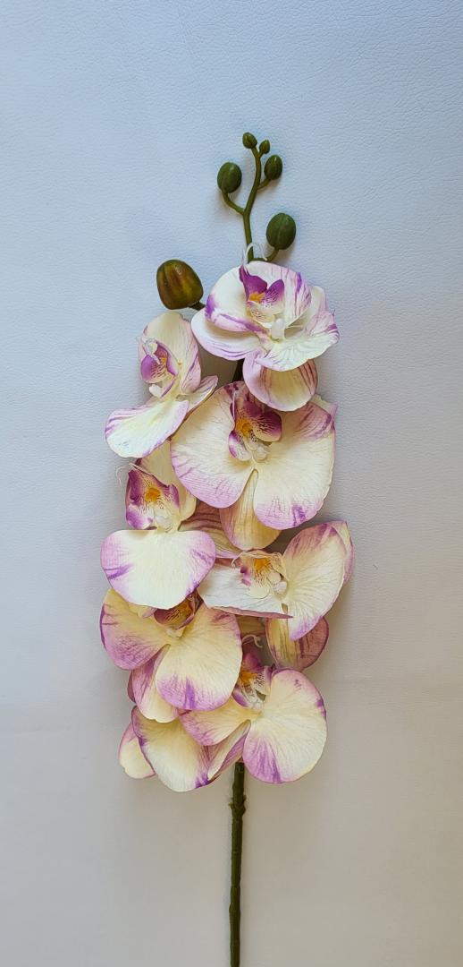 Orhidee Artificiala 8 capete Crem-Lila