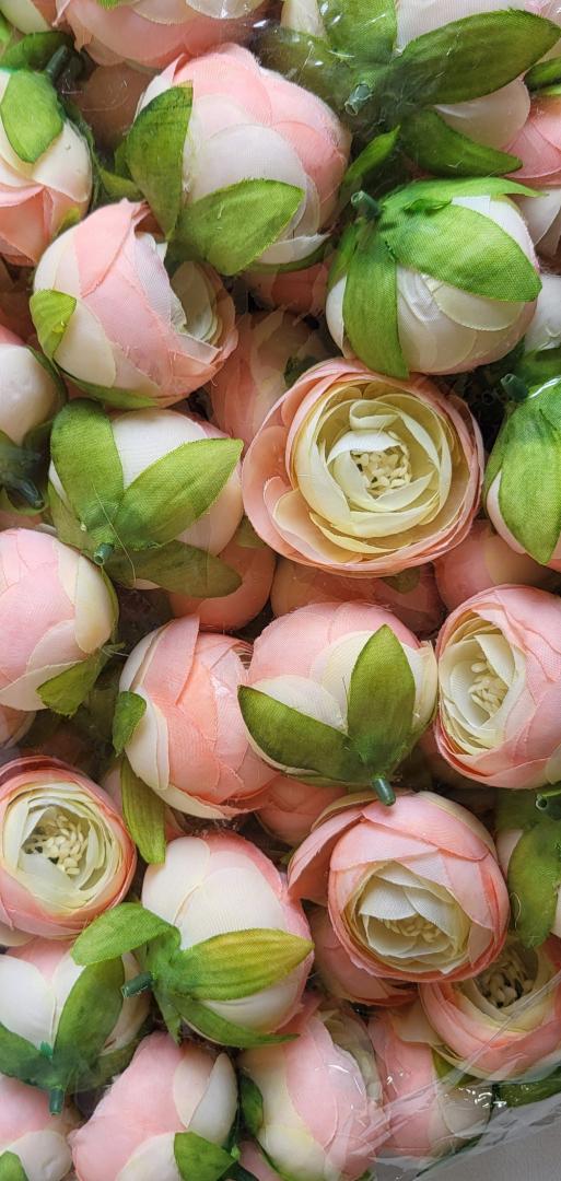 Ranunculus Artificial Roz-Verde