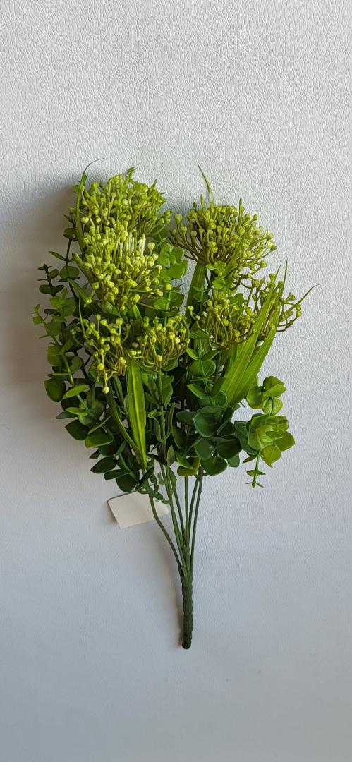 Buchet Artificial cu Bobite 7 fire Verde