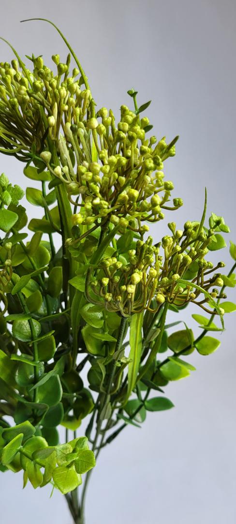 Buchet Artificial cu Bobite 7 fire Verde